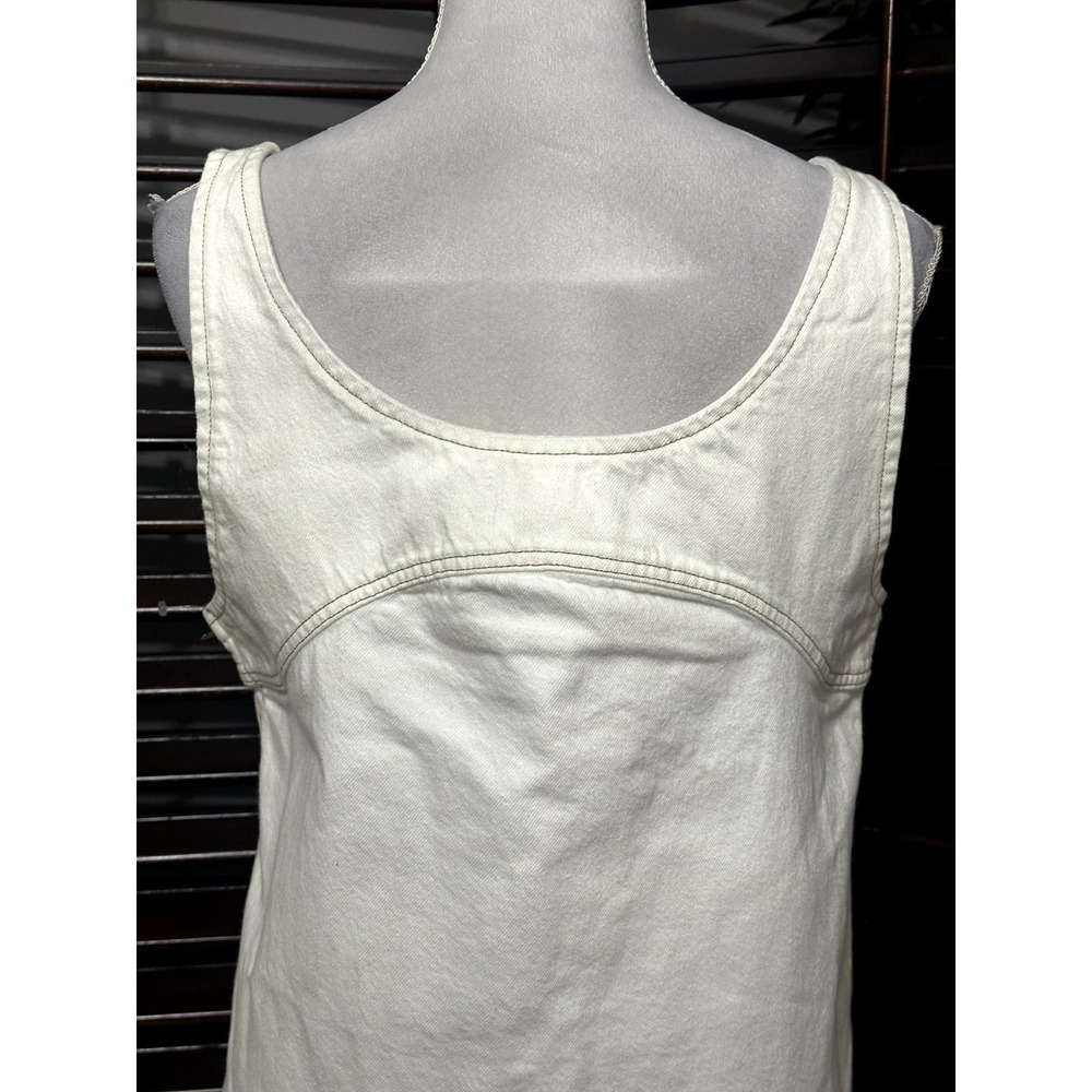 Frame Micro Flame Denim White Mini Dress - Picture 6 of 9